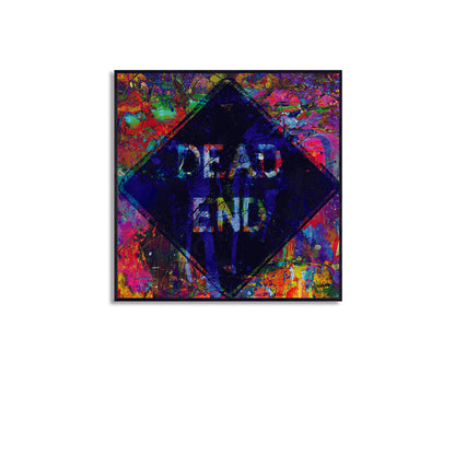 STR29 "DEAD END" + 1M X 1M + HAND MADE WOODEN BLACK FRAME (5CM X 1.8CM)